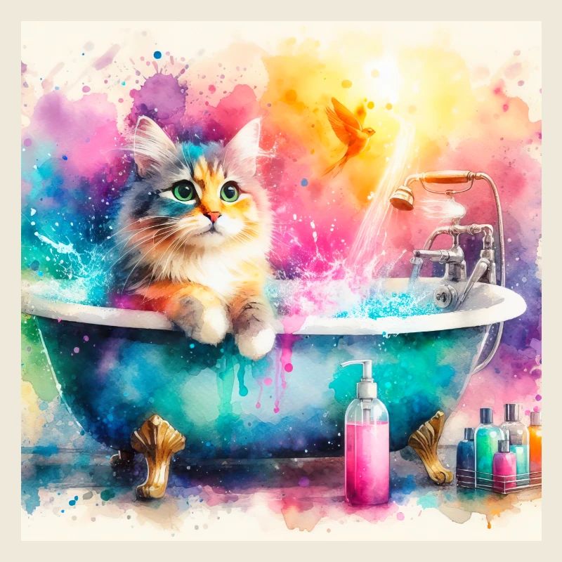 A cat in my bathtub