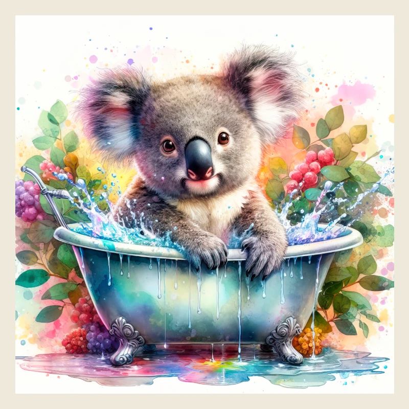 A koala in my bathtub