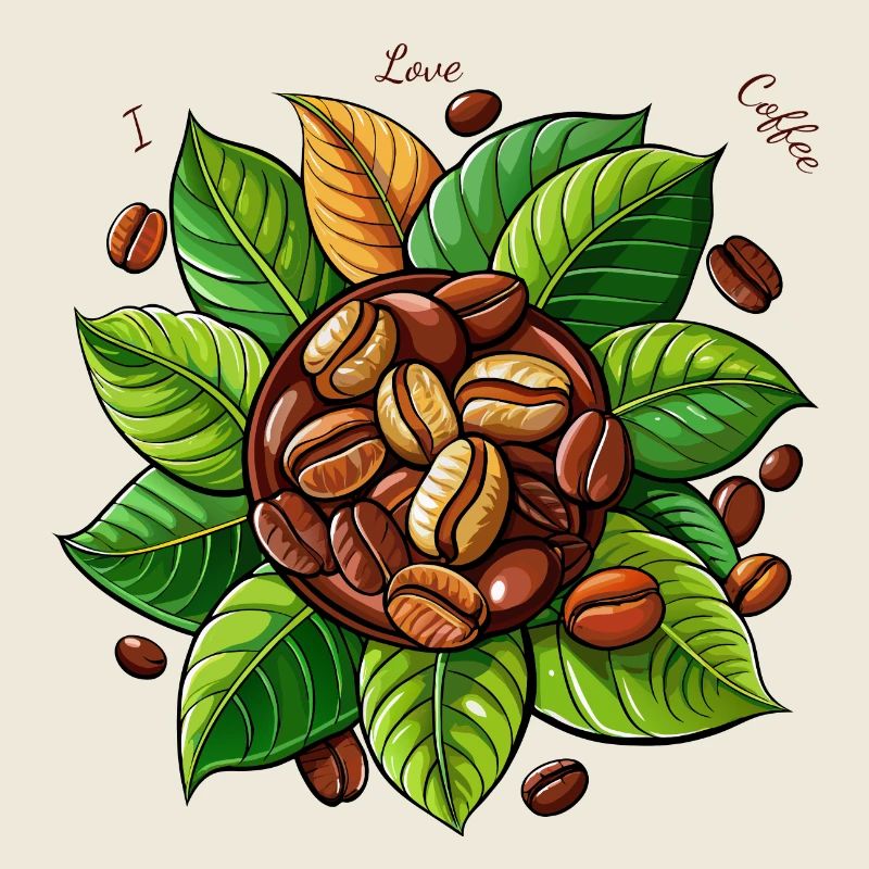 Kaffebohnen Ich liebe Kaffe