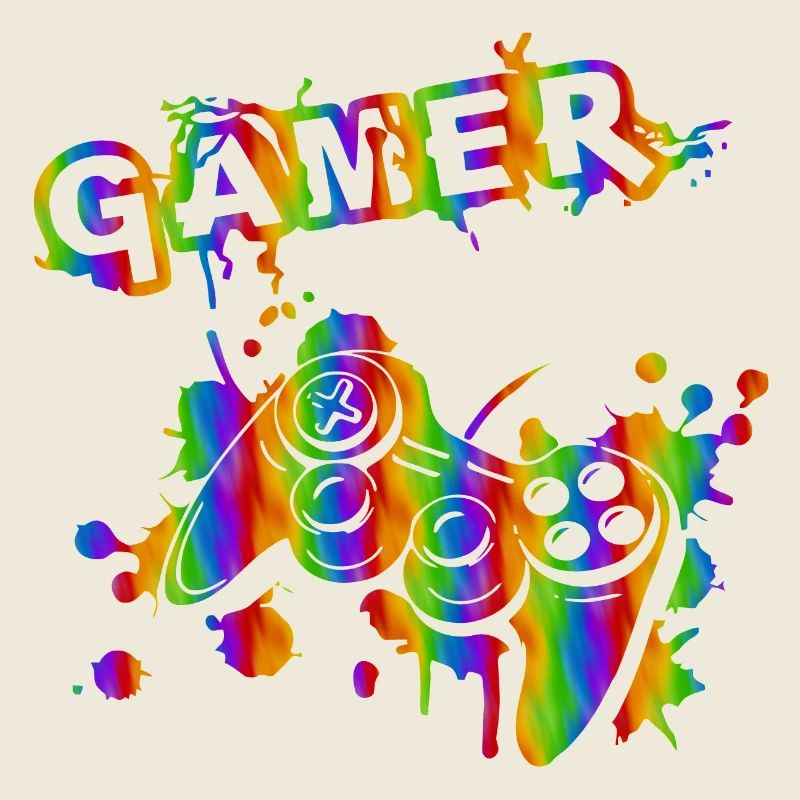 Gamer Game Play Online Computer Gaming Arcade Neon