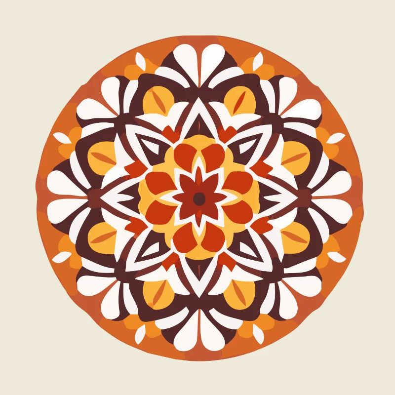 Mandala Pattern Colors Symmetrical5