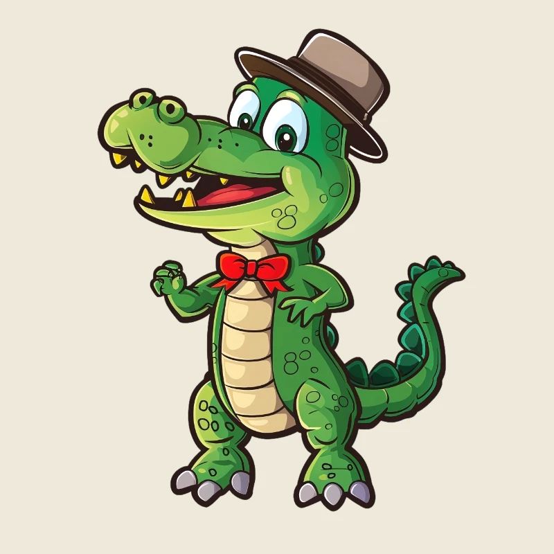 Elegant Crocodile Gentleman With Hat