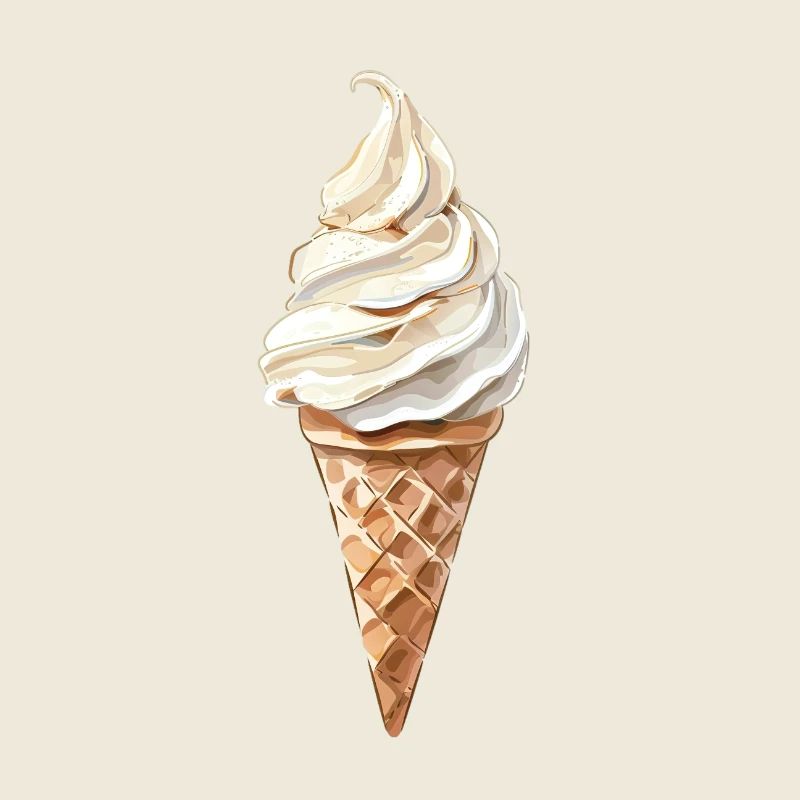 Refreshing ice cream cone summer motif