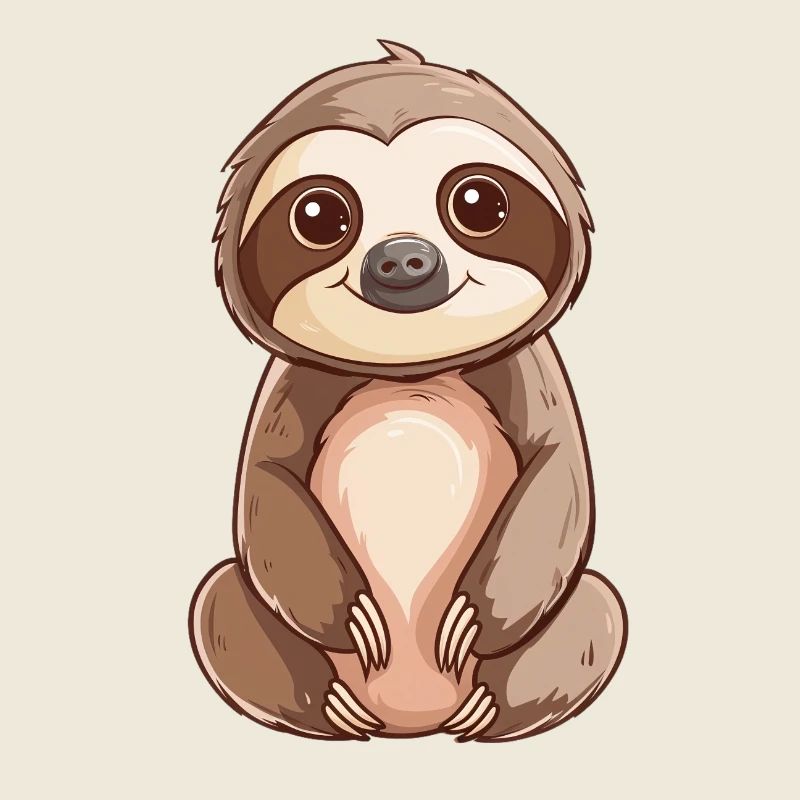 Cute Smiling Sloth Sticker