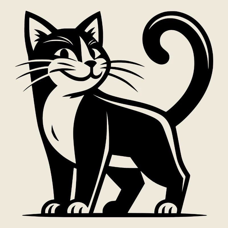 Chat domestique avec un drôle de look smartass