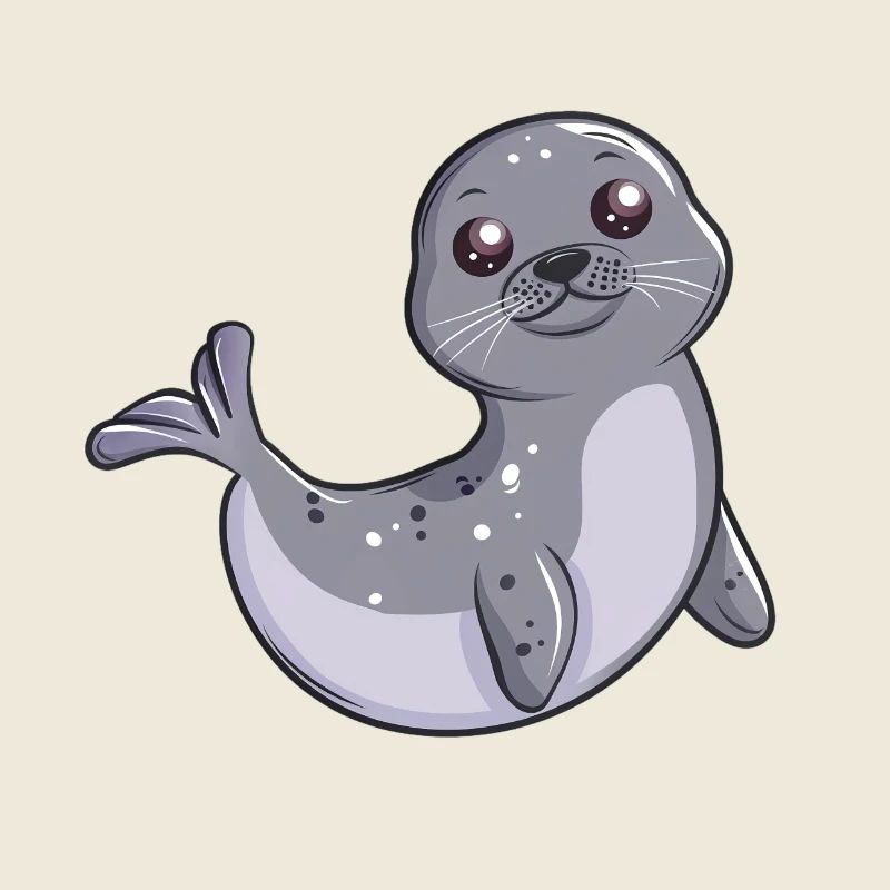 Phoque mignon vous saluant
