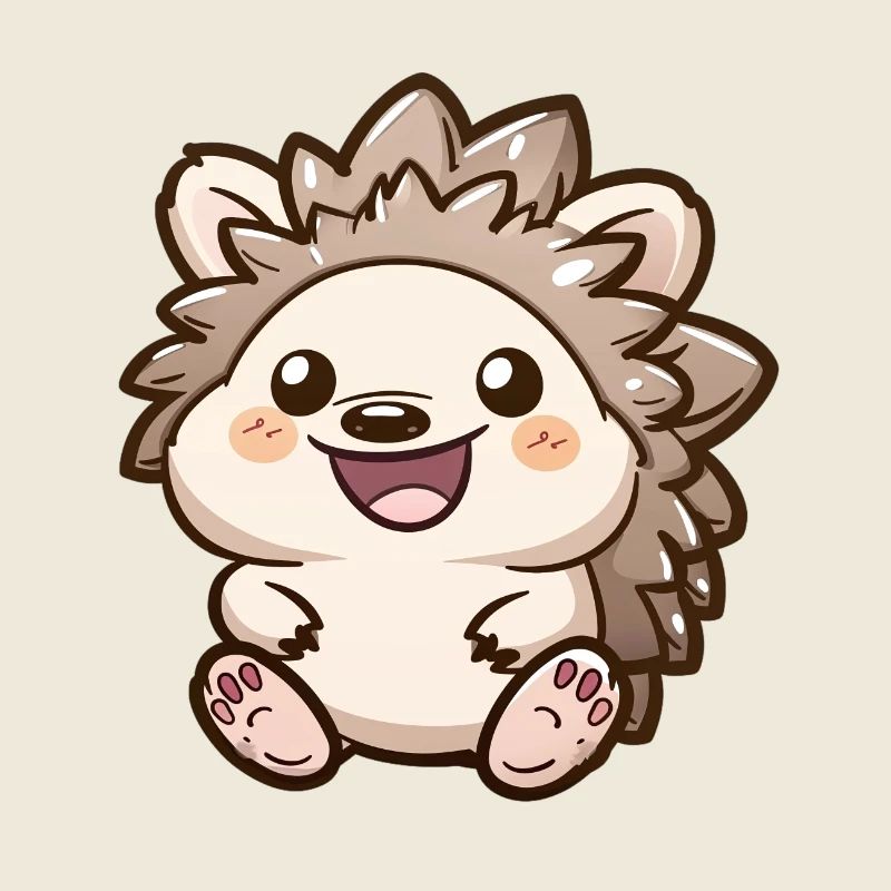 Motif de hérisson souriant mignon