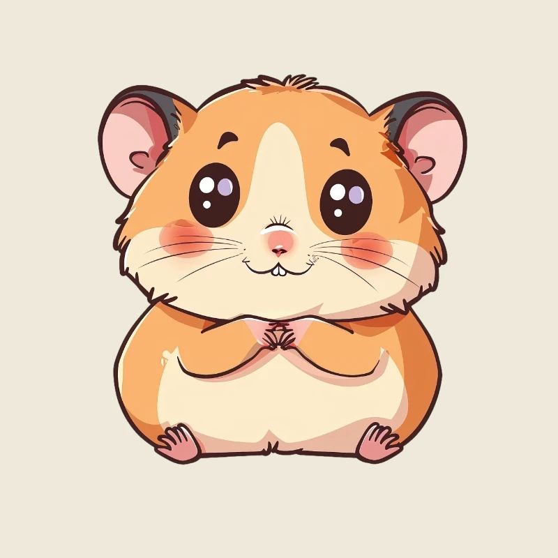 Cute hamster with big eyes