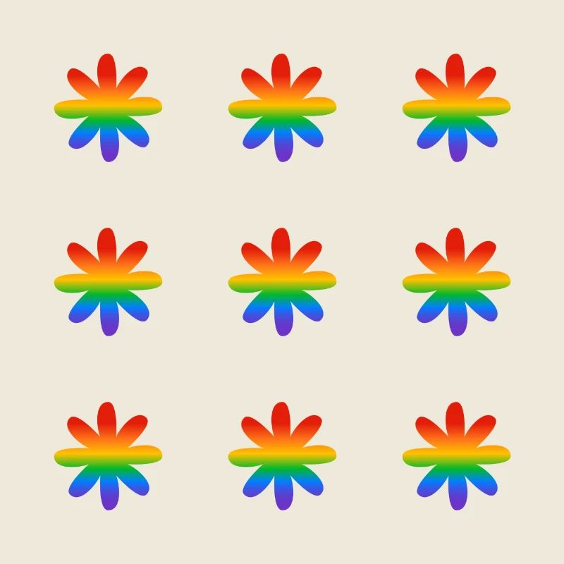 Fleurs arc-en-ciel
