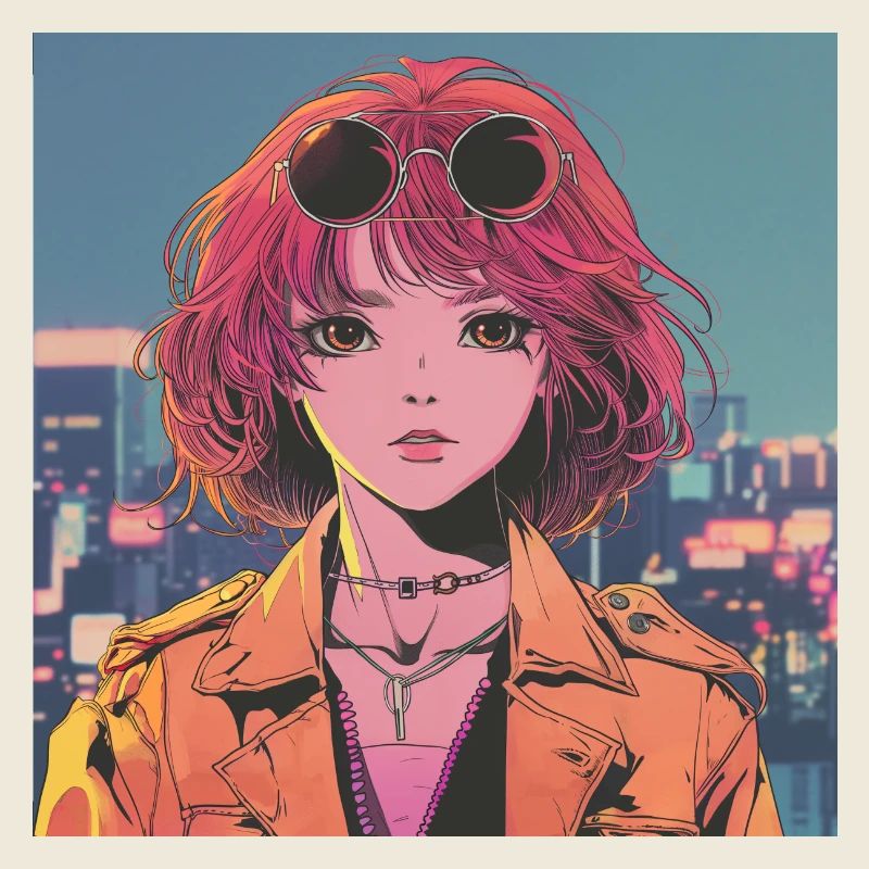 Impression de mode de haute qualité de fille anime des années 80