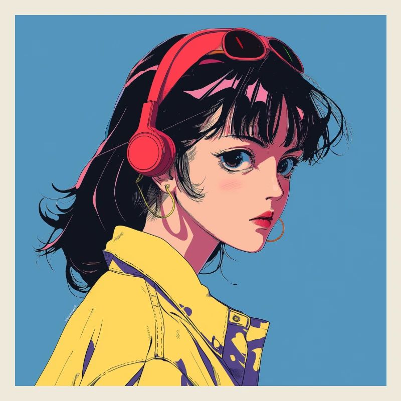 Impression de mode de haute qualité de fille anime des années 80