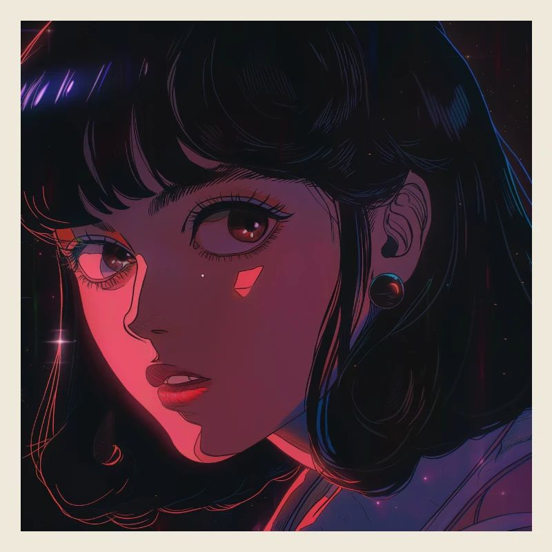 Impression de mode de haute qualité de fille anime des années 80