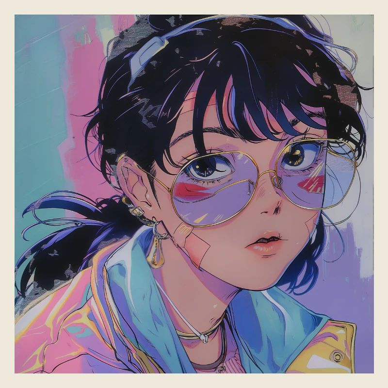 Impression de mode de haute qualité de fille anime des années 80