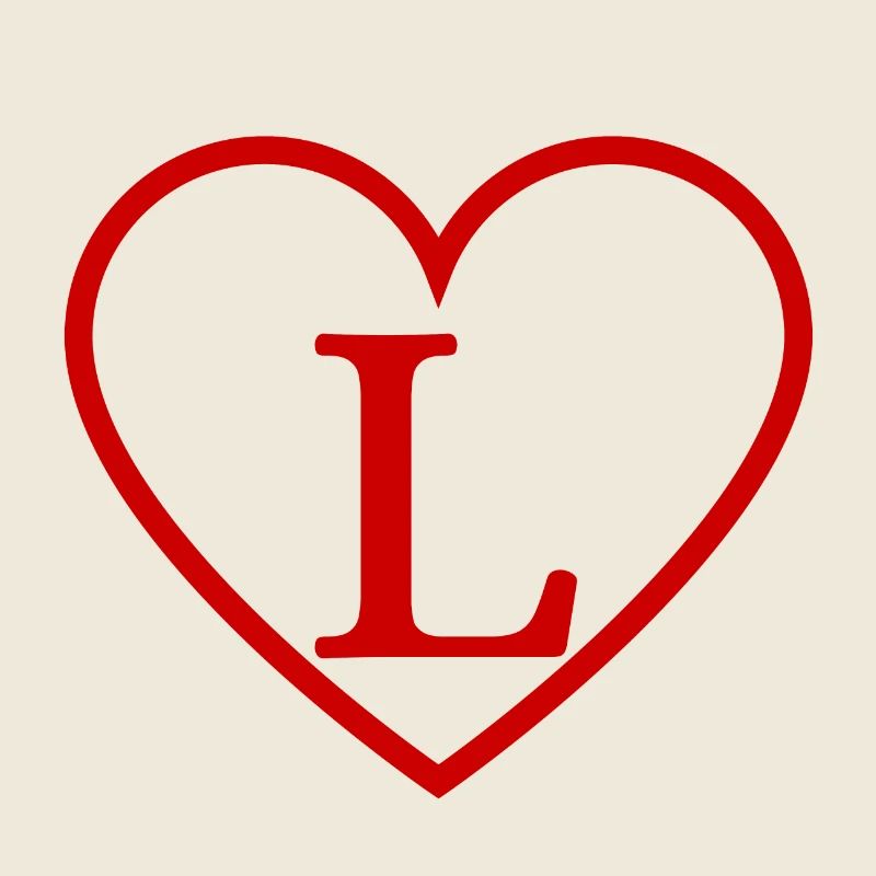 Buchstabe l rotes Herz
