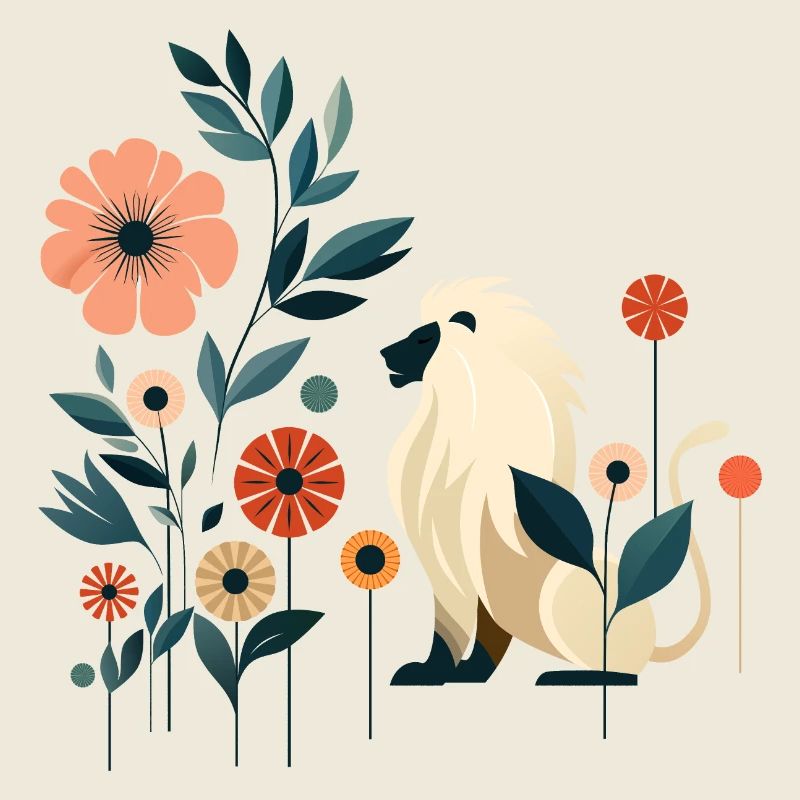 Floraler Löwe