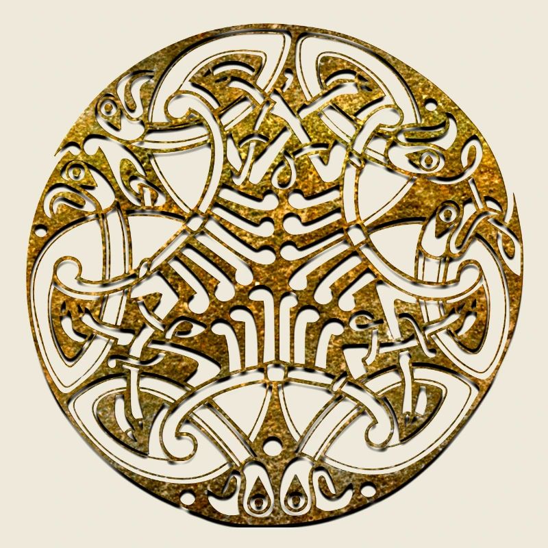 Keltische Kreise, Ecken, Farbfelder, Gothic-Symbole