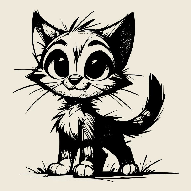 Dessins au crayon de bébé chats