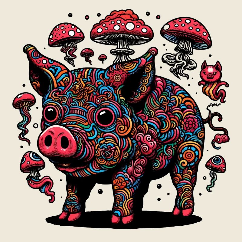 Trippy Polka Dot Pig