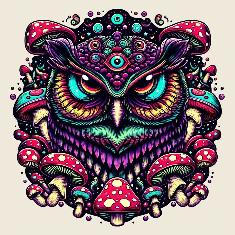Psychedelische Eule