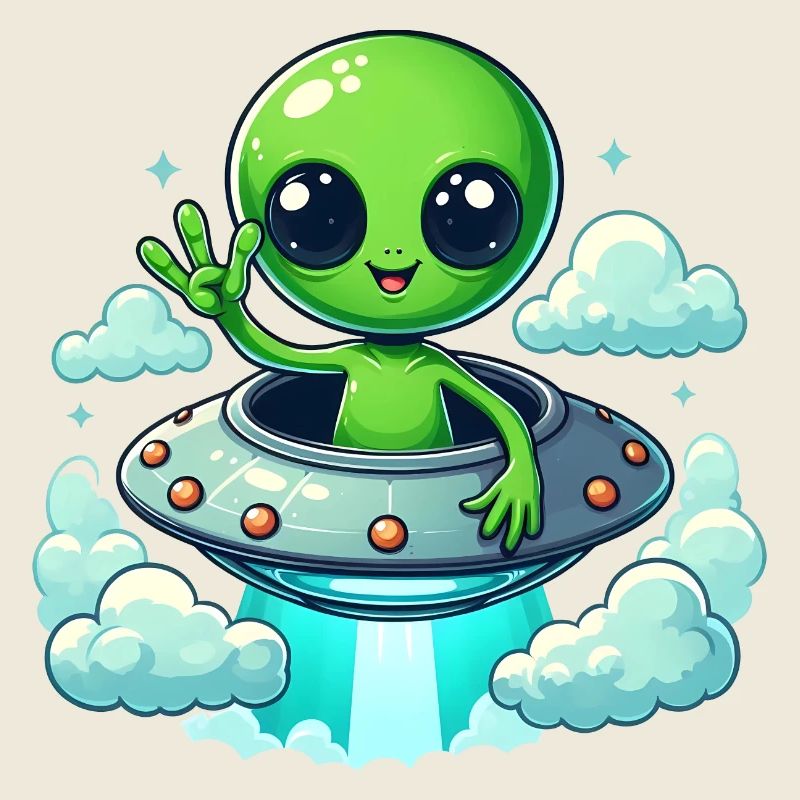 Un extraterrestre montre la paix