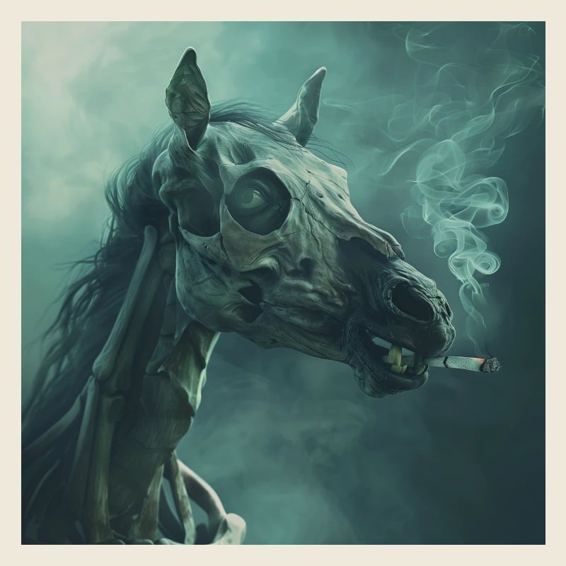 Fumer un cheval surréaliste