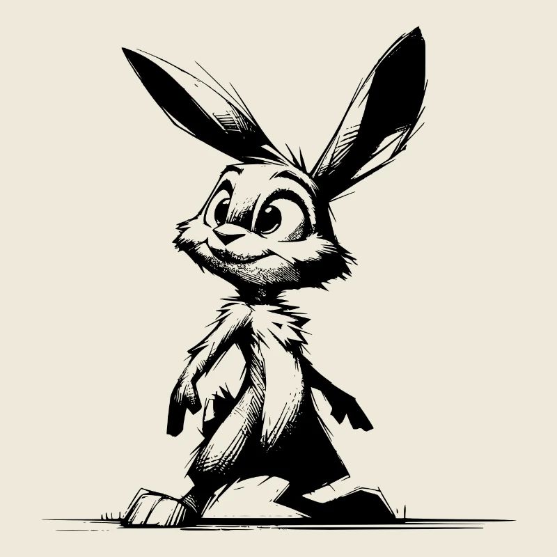 Bunny with big eyes and ears