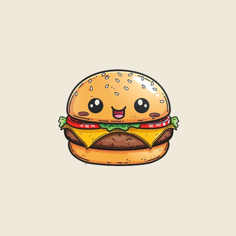 Burger avec un visage