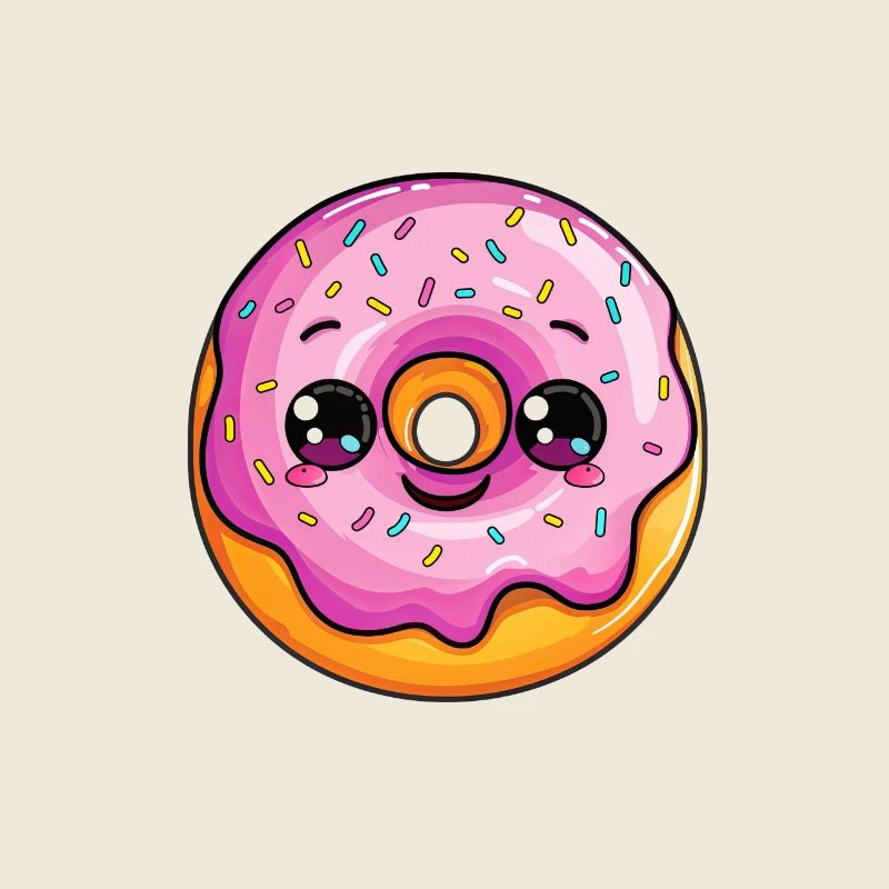 Donut with face