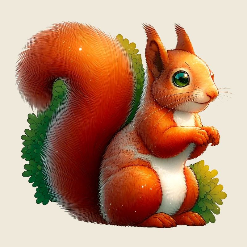 Süßes Eichhörnchen Kleiner König Des Waldes