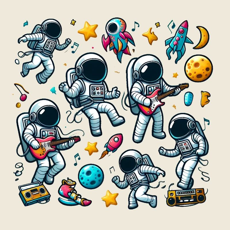 Stilisierter Astronaut
