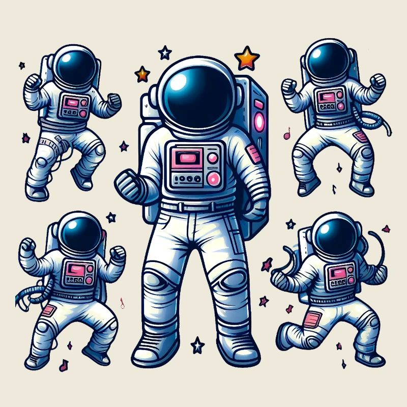 Voyage Spatial - Astroanut Lune Planet