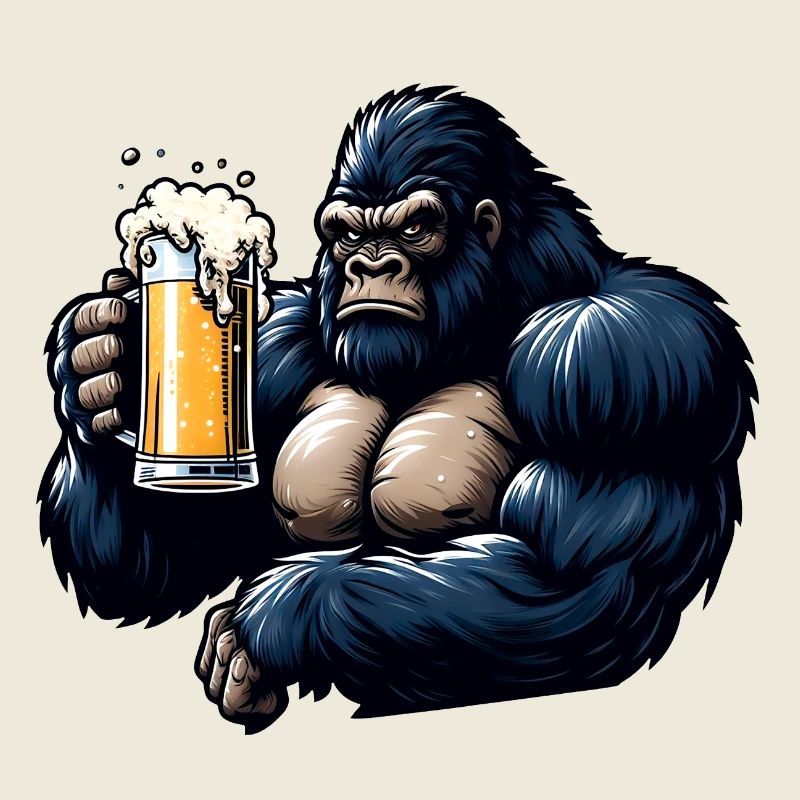 Schimpansen-Bierliebhaber