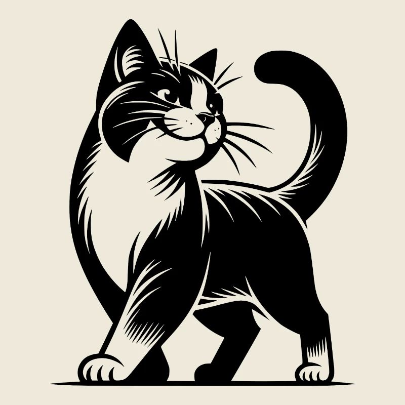 Chat Stuben élégant avec un look mignon