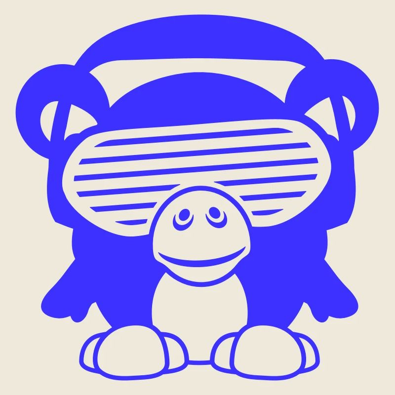Singe DJ Cool Chimpanzé Singe Musique Écoute Fun