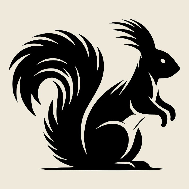 Putziges Eichhörnchen mit buschigem Schwanz