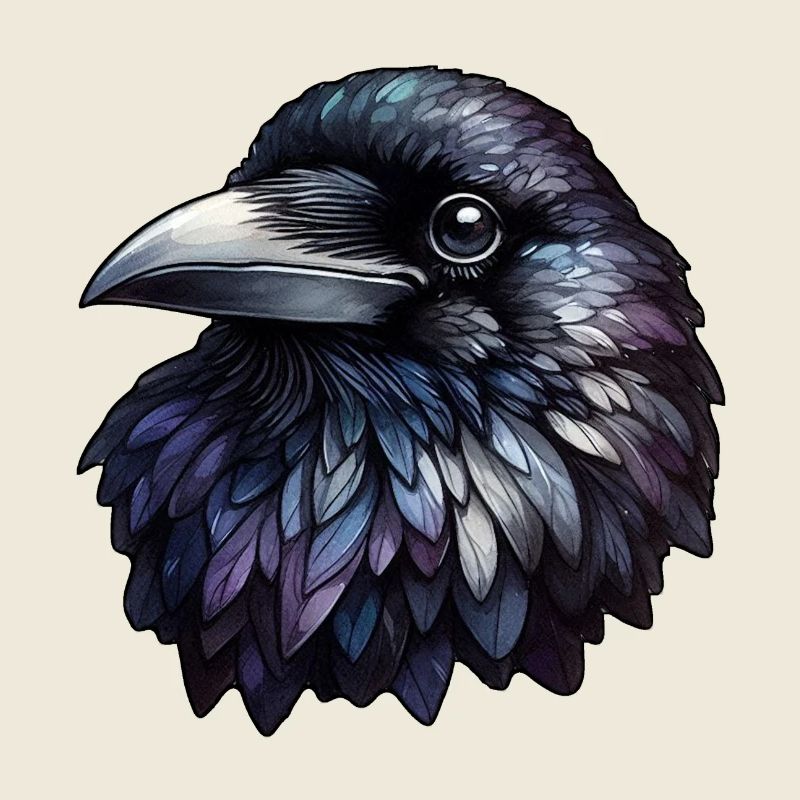 Majestic Raven Portrait