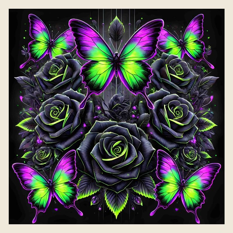 Néon gothique papillon Art