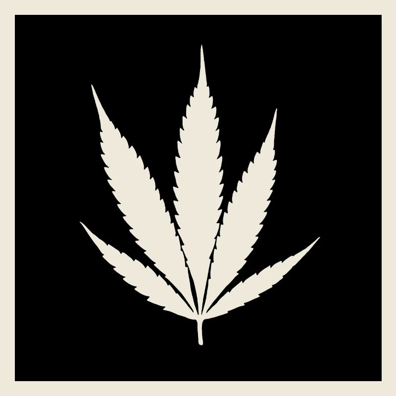 Cannabis leaf black classic