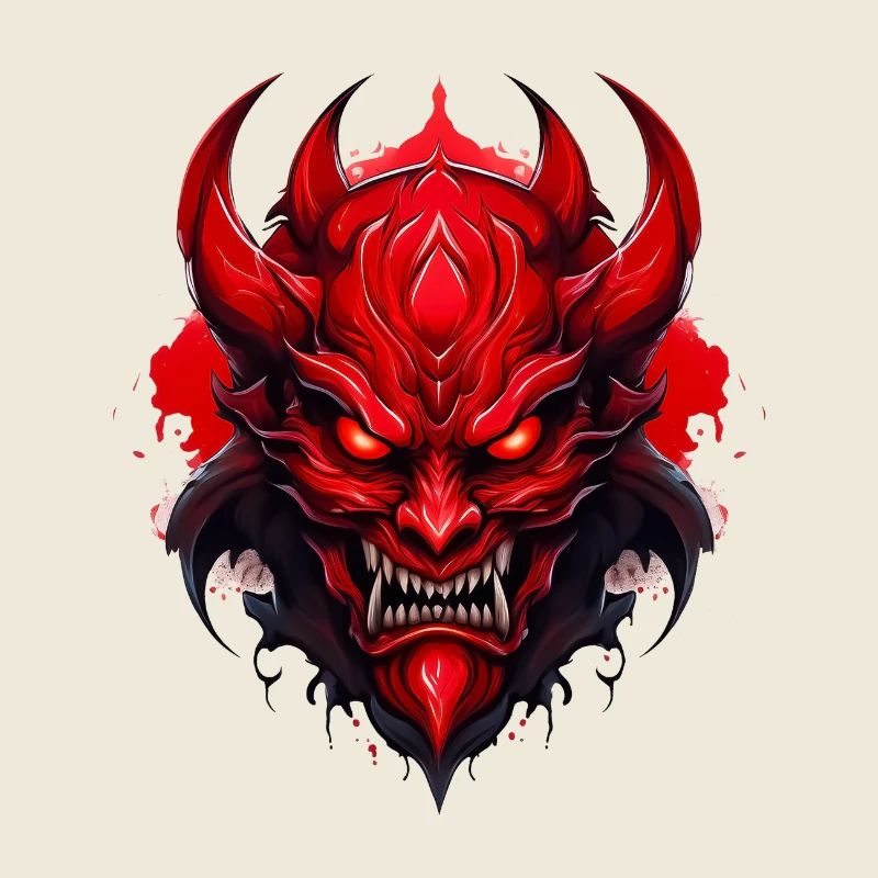 Wild angry pugnacious combative motivational Devil