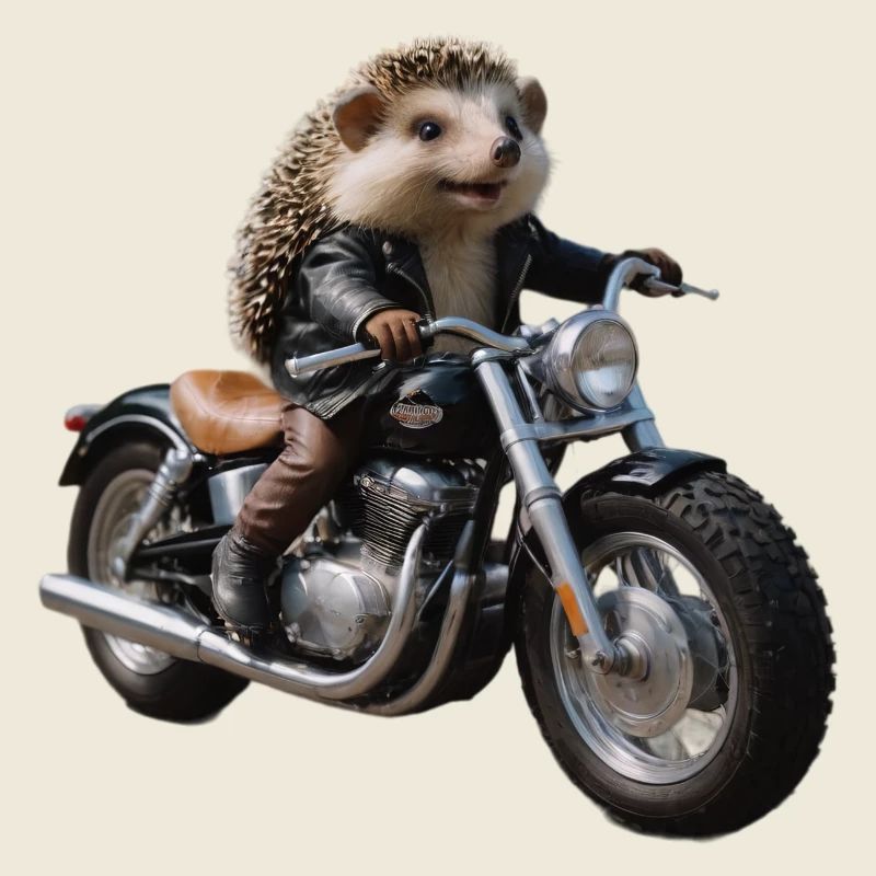 Hérisson motard