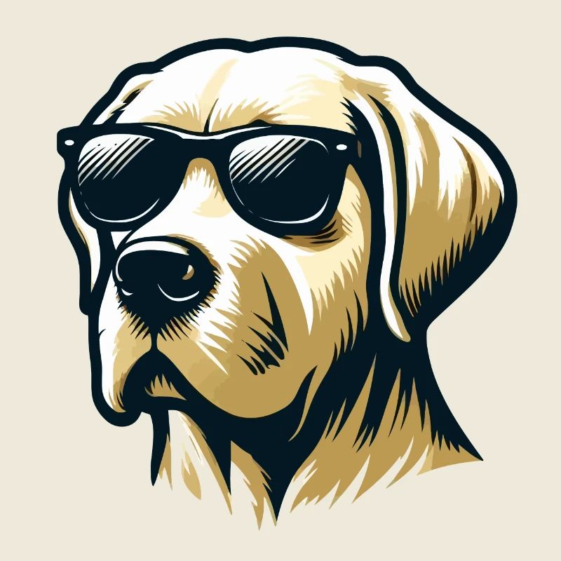 Labrador Head mit Sonnenbrille