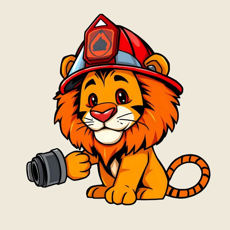 Feuriger Löwe Fotograf
