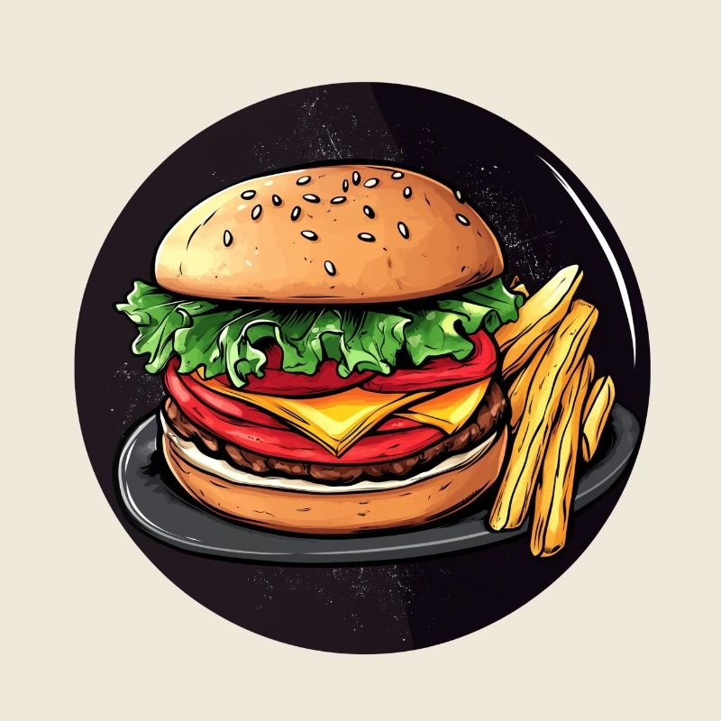 Klassischer Burger mit Pommes – Einfach lecker!