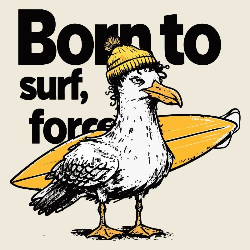 Surfen Möwe mit Einstellung