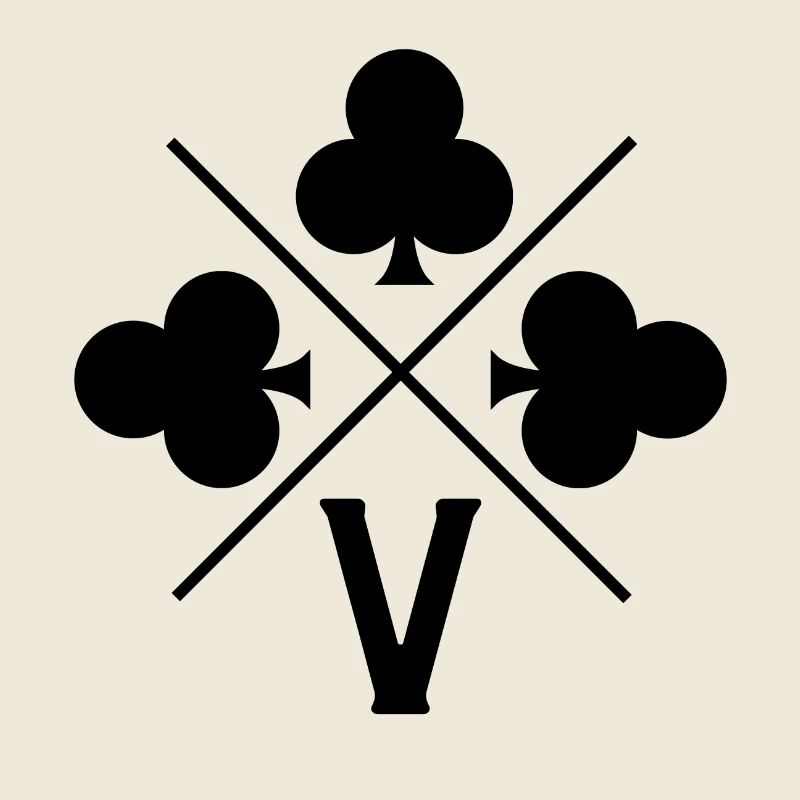 Buchstabe v Glücksklee