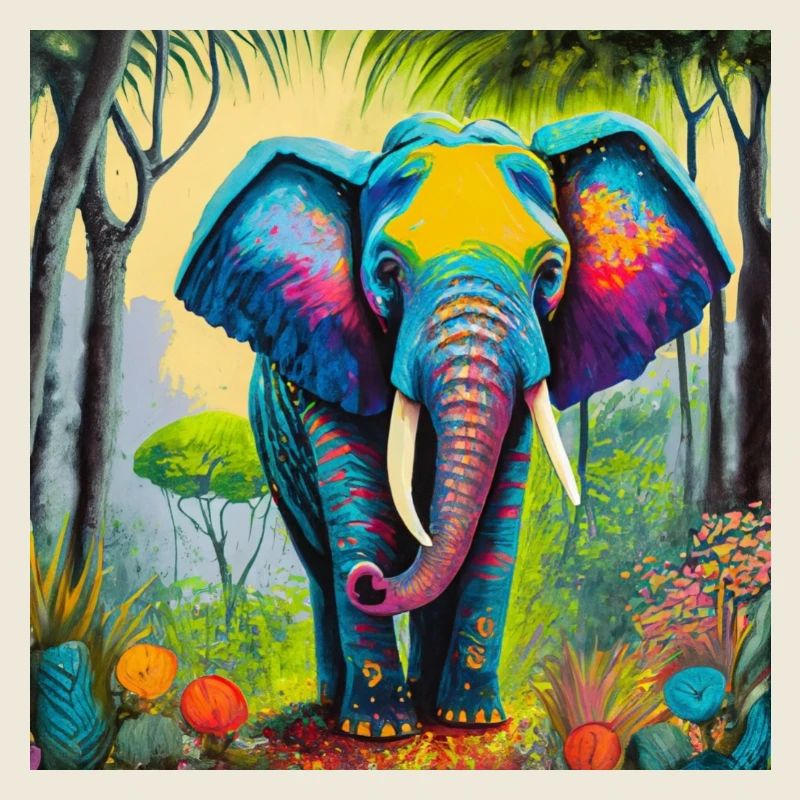 Éléphant dans la jungle