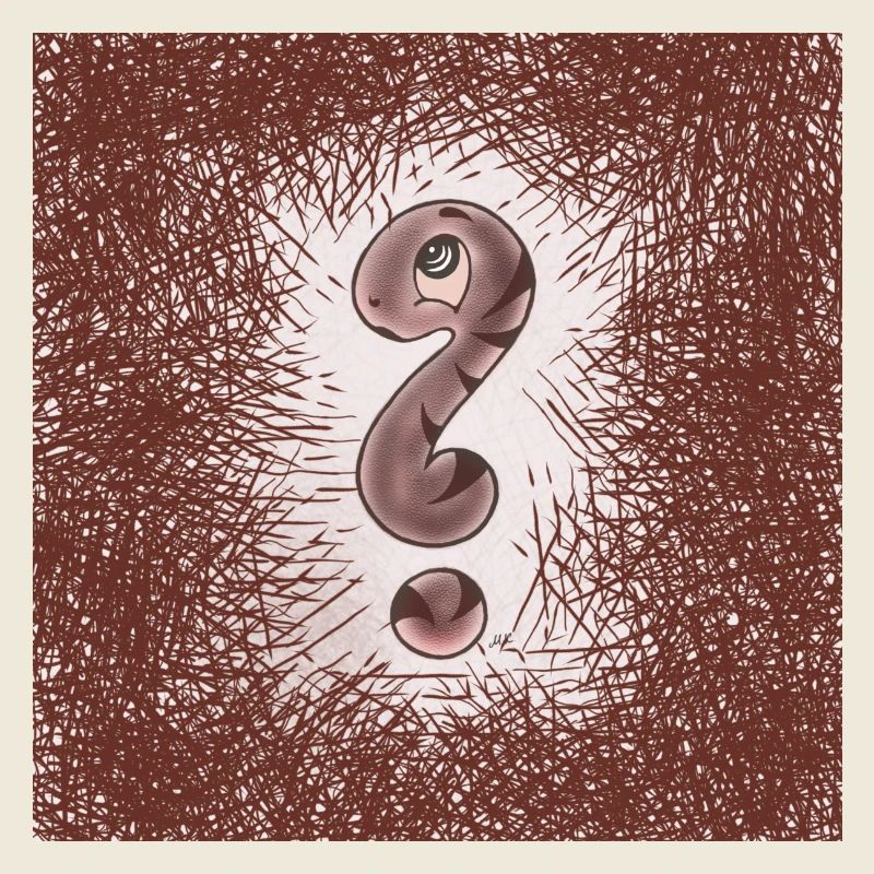 Mignon Point d’interrogation Serpent Brun