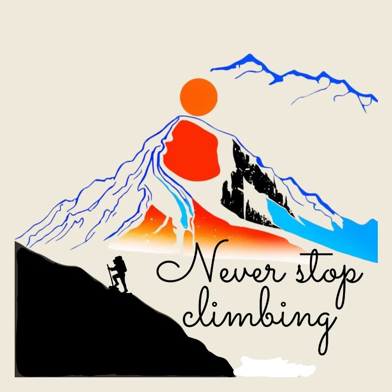Never stop climbing zip 2