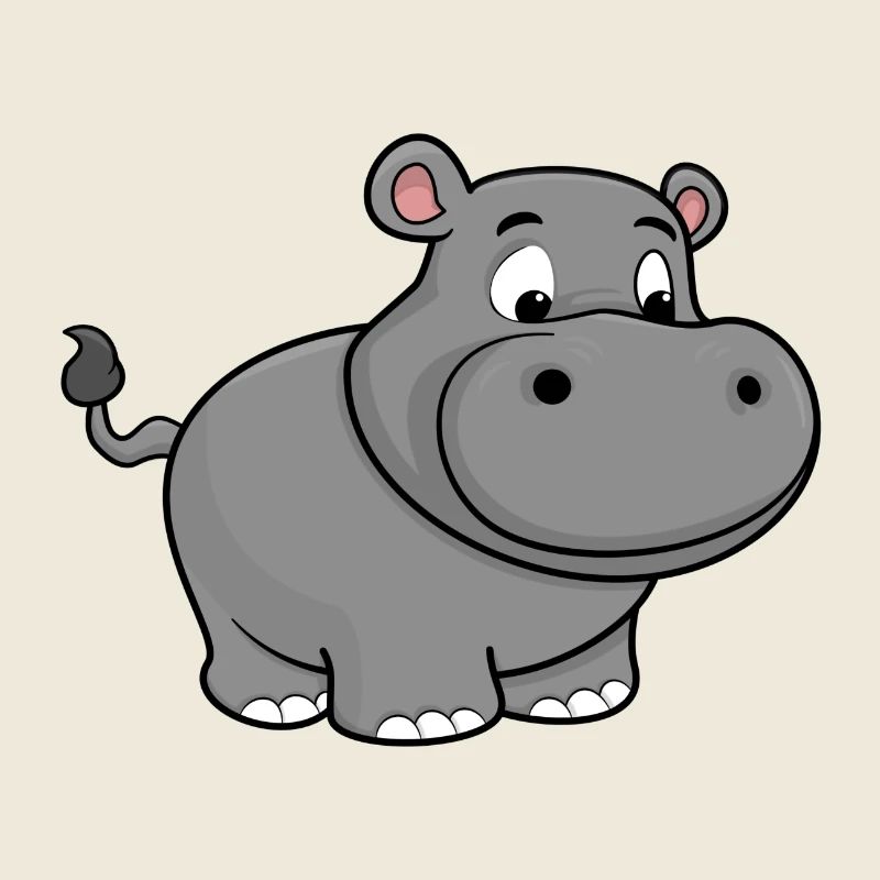 Hippopotame heureux