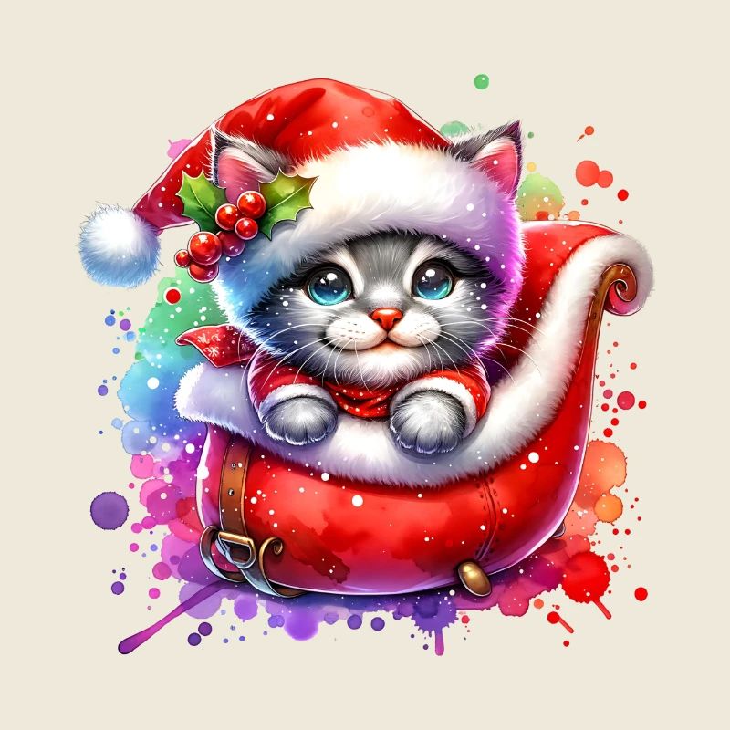 Chat mignon Noël